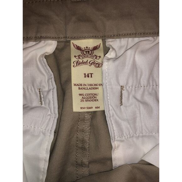 Faded Glory Women's Sz 14 TALL Cotton Spandex Flat Front Chino Khaki Pants - Picture 7 of 7